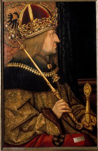 Portræt af Frederik III, den hellige romerske kejser kaldet den fredelige, fra en original fra 1468 (maleri)