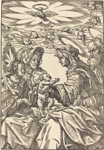 Den hellige familie med Sankt Anne og Sankt Joachim af Hans Burgkmair I