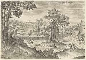 Udsigt over Ixelles Ixelles nær Bruxelles (titel på objekt) Seværdigheder fra Bruxelles-området (serietitel)