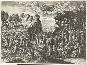 Moses slår vand ud af klippen