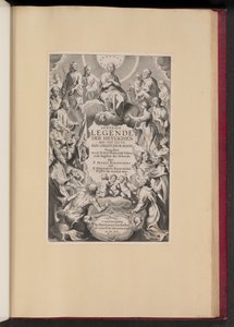 Titelside for Pedro de Ribadeneira og Heribert Rosweyde, Generale Legende der Heylighen af Hans Collaert the Younger after Sir Peter Paul Rubens