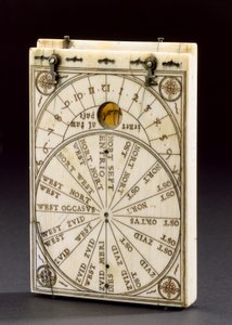 Tablet kompas solur, Nurenberg, 1574 (se også 259577 & 259579-80) af Hans Ducher