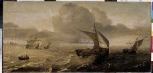 ""La tempete en mer"" (stormfuldt hav) Maleri af Hans Goderis (1622-1642) Eremitagemuseet fra det 17. århundrede, Sankt Petersborg af Hans Goderis
