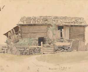 Lade og skigård, Vassenden af Hans Gude