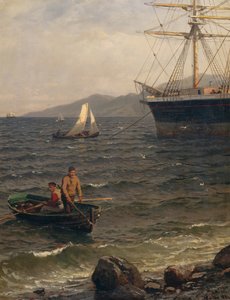 Norsk havn af Hans Gude