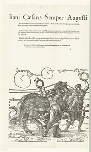 Triomfwagen van keizer Maximiliaan I Kopien til Dürers Triomfwagen voor keizer Maximiliaan I (serietitel) Dette er en triumfvogn til ære for Invictus. Og den Herligste Prins D. Maximilianus Caesaris Semper Augustus blev klædt, Og af Albertus af Hans Guldenmund