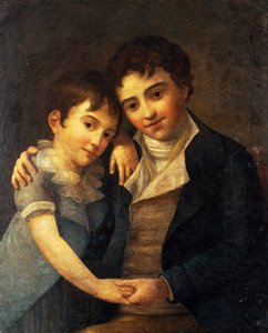 Portræt af Franz Xaver Wolfgang (1791-1844) og Karl Thomas (1784-1858), sønner af Wolfgang Amadeus Mozart (1756-1791), malet af Hans Hansen (1769-1828)