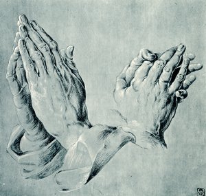 Studier af hænder efter Dürer