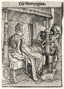 Dødedansen: Hertuginden. af Hans Holbein
