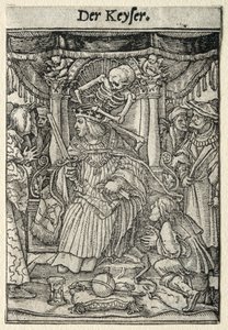 Dødedansen: Kejseren. af Hans Holbein
