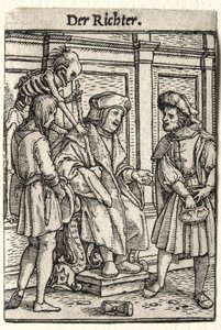 Dødedansen: Dommeren. af Hans Holbein