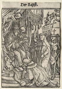 Dødedansen: Paven af Hans Holbein