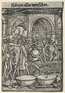Dødedansen: Dødens trompeter. af Hans Holbein