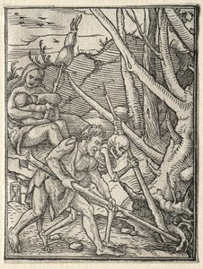 Dødedansen: Adam Tiling the Earth af Hans Holbein