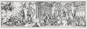 Anti-katolsk karikatur, der fordømmer pavens korruption af Hans Holbein der Jüngere