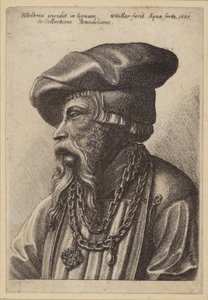 Skægget mand med kæde halskæde af Hans Holbein der Jüngere