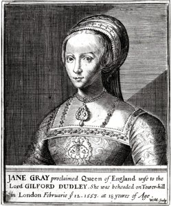 Jane Gray, graveret af William Marshall, 1648 af Hans Holbein der Jüngere