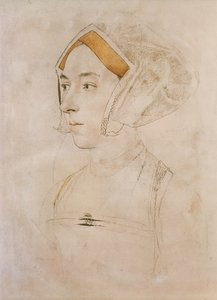Portræt af Lady Willoughby (pastel på papir) af Hans Holbein der Jüngere