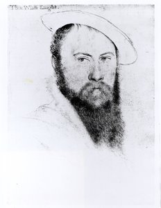 Portræt af Sir Thomas Wyatt den Yngre (ca. 1521-54) (blyant og kul på papir) af Hans Holbein der Jüngere