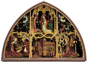 Tysk: Basilika Santa Maria Maggiore, rechter Tafel: Enthauptung der hl. Dorothea Basilica Santa Maria Maggiore af Hans Holbein the Elder