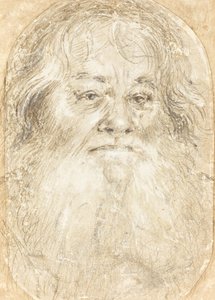 Studie af en skægget mand [verso] af Hans Holbein the Elder