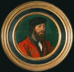 En hofmand hos kong Henrik VIII (maleri på lindetræ) af Hans Holbein the Younger