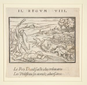 David undertrykker sine fjender (rekto); David og Uriah (verso) af Hans Holbein der Jüngere