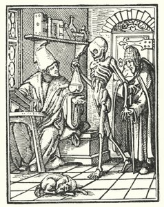 Death and the Physiciandani af Hans Holbein der Jüngere