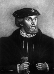 Edward Stafford 3. hertug af Buckingham (1478 1521) grundlægger af Magdalen College i Cambridge halshugget for forræderi i 1521 (gravering) af Hans Holbein der Jüngere