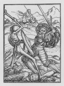 Holbeins Dødedans: Soldaten af Hans Holbein der Jüngere