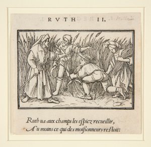 Ruth Rengøring in the Fields of Booz (recto); Hannah og Elkanah (verso) af Hans Holbein der Jüngere