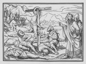 The Brazen Serpent, Numbers XXI, 9 af Hans Holbein der Jüngere