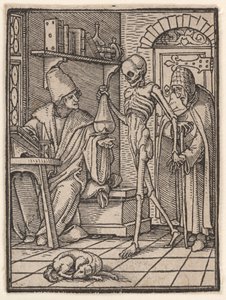 Doktoren (eller lægen), fra "Dødedansen" af Hans Holbein the Younger