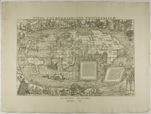 Type Cosmographicus Universalis, Sim. Grynaeus, Novus Orbis, Basileae 1532 af Hans Holbein the Younger