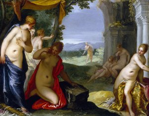 Diana og Actaeon, ca. 1596-1606 (olie på kobber)