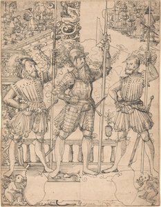 Halberdier og to Pikemen af Hans Jakob Plepp