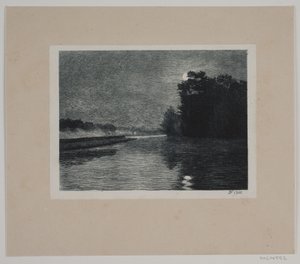 Landskab. Måneskin af Hans Julius Fæster
