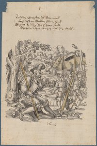 William Tell nægter at ære guvernør Gesslers hat af Hans Kaspar Lang the Elder