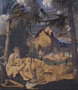 Orpheus Among the Animals, 1519 (tempera på lærred) af Hans Leu