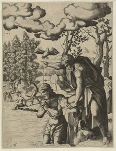 Kristi dåb Johannes Døberens liv (serietitel) af Hans Liefrinck (I) (attributed to)