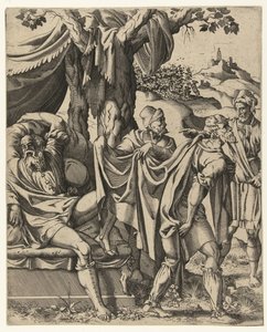 Noas drukkenskab af Hans Liefrinck (I) (attributed to)