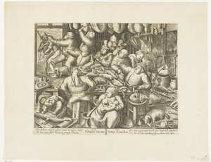 De vette køkken The Grasse Kitchen / De Vette Keuken (titel på objekt) af Hans Liefrinck (I)