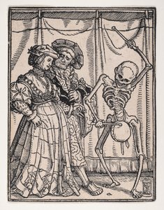 Adelsdamen, fra Dødedansen, ca. 1526, udgivet 1538.