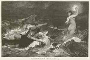 Alberichs forfølgelse af Nibelungen-ringen af Hans Makart