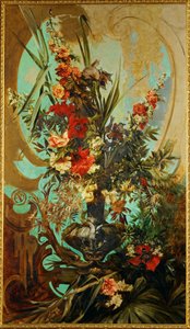 Blumenstueck - Blomsterstilleben ... (maleri på lærred) af Hans Makart