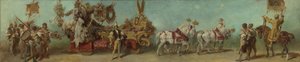 Udkast til festoptoget i 1879 – Beklædningsindustrien af Hans Makart