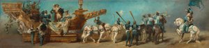 Udkast til festoptoget 1879 - Donaudampskibsselskabet af Hans Makart
