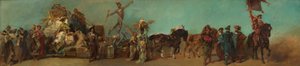Udkast til festoptoget i 1879 – Grossisternes andelsforening af Hans Makart
