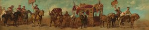 Udkast til festoptoget 1879 - Vognbyggere, sadelmagere, remmagere og taskemagere af Hans Makart