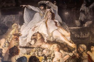 Tysk: Nero ved afbrændingen af Rom af Hans Makart